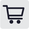 A shopping cart icon on top of a green background.